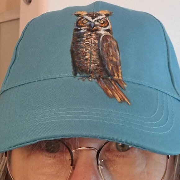 Hand-Painted Owl Hat - Picture 3 of 8